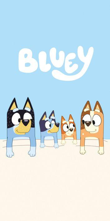 Bluey strandlaken 70 x 140 cm blauw - Afbeelding 2