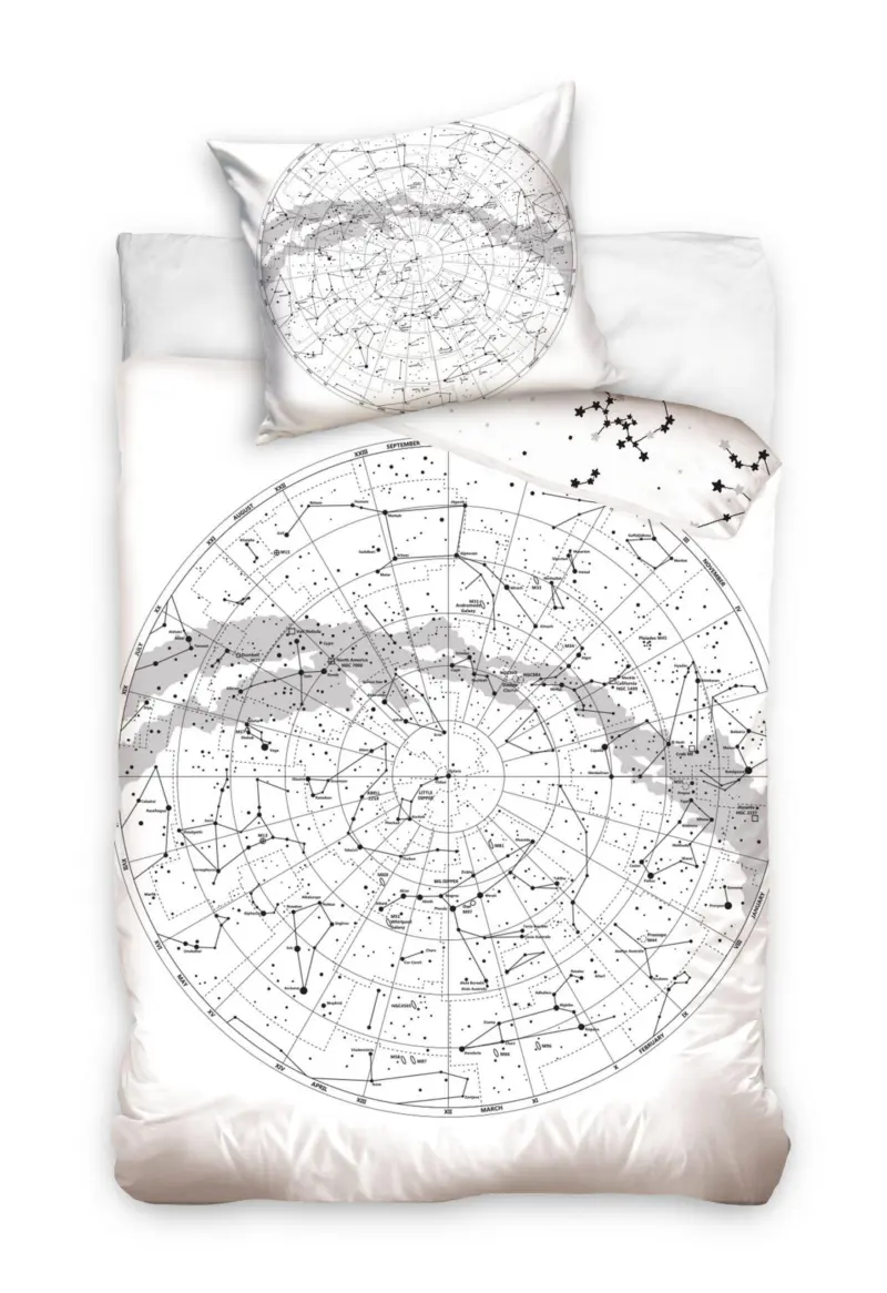 Dreamee Dekbedovertrek Globe 140 x 200 cm 70 x 90 cm – Katoen - Afbeelding 2