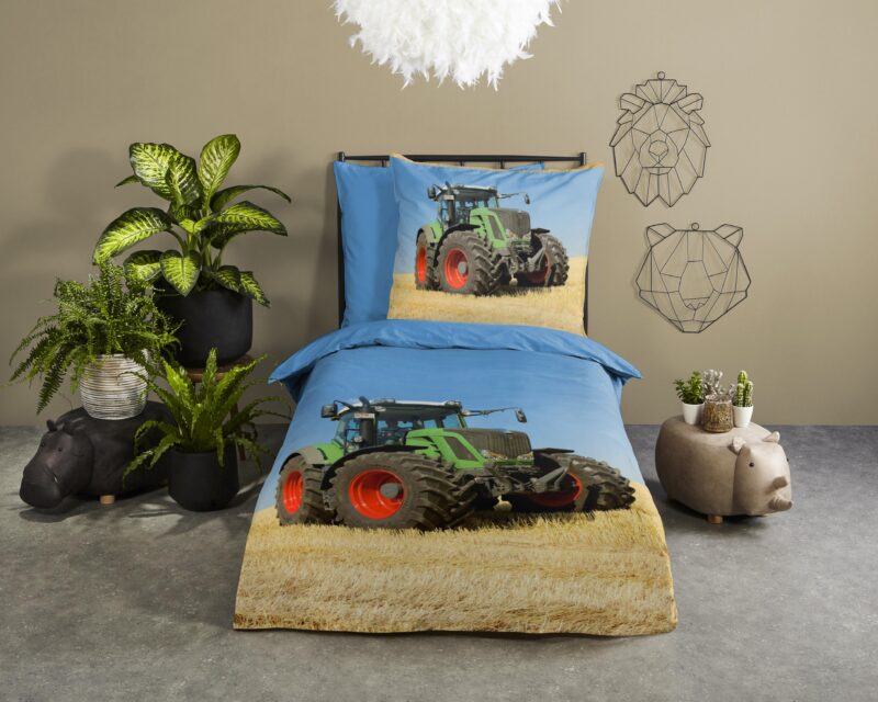 Good Morning Kinderdekbedovertrek “tractor” – Multi – (135×200 cm) – Katoen - Afbeelding 3