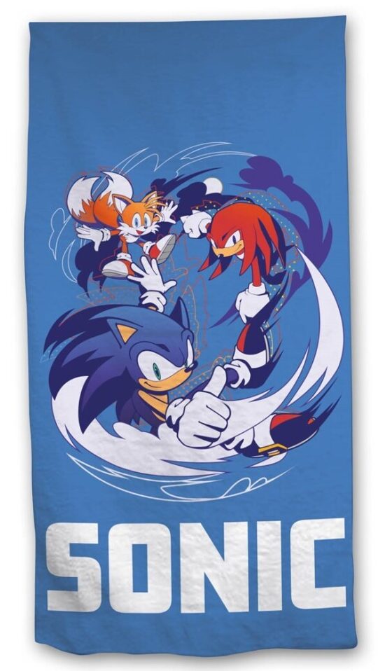 Sonic blauw strandlaken 70 x 140 cm – polyester